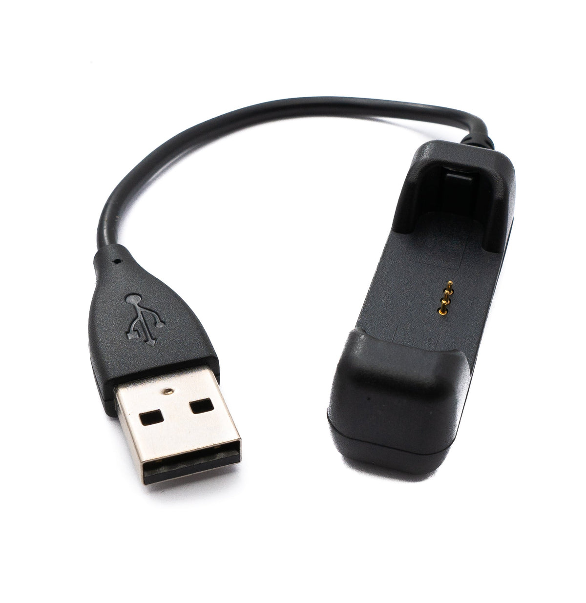 USB 2.0 Kabel 10 cm Ladekabel für Fitbit Flex 2 Smartwach in Schwarz | System-S