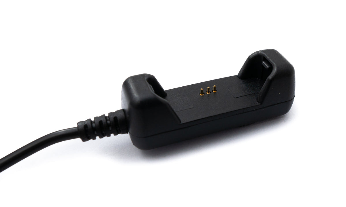 USB 2.0 Kabel 10 cm Ladekabel für Fitbit Flex 2 Smartwach in Schwarz | System-S