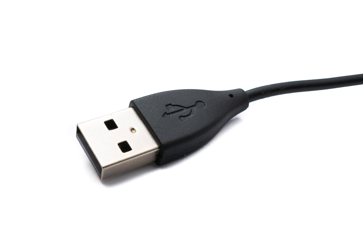 USB 2.0 Kabel 10 cm Ladekabel für Fitbit Flex 2 Smartwach in Schwarz | System-S