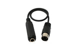 Audio Kabel 30 cm DIN 5 polig Stecker zu 6.35 mm TRS Klinke Buchse AUX | System-S
