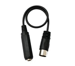 Audio Kabel 30 cm DIN 5 polig Stecker zu 6.35 mm TRS Klinke Buchse AUX | System-S