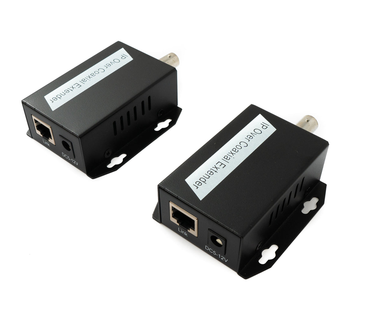 75 Ohm IP Extender Set LAN RJ45 zu BNC Koaxialkabel in Schwarz | System-S