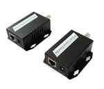 75 Ohm IP Extender Set LAN RJ45 zu BNC Koaxialkabel in Schwarz | System-S