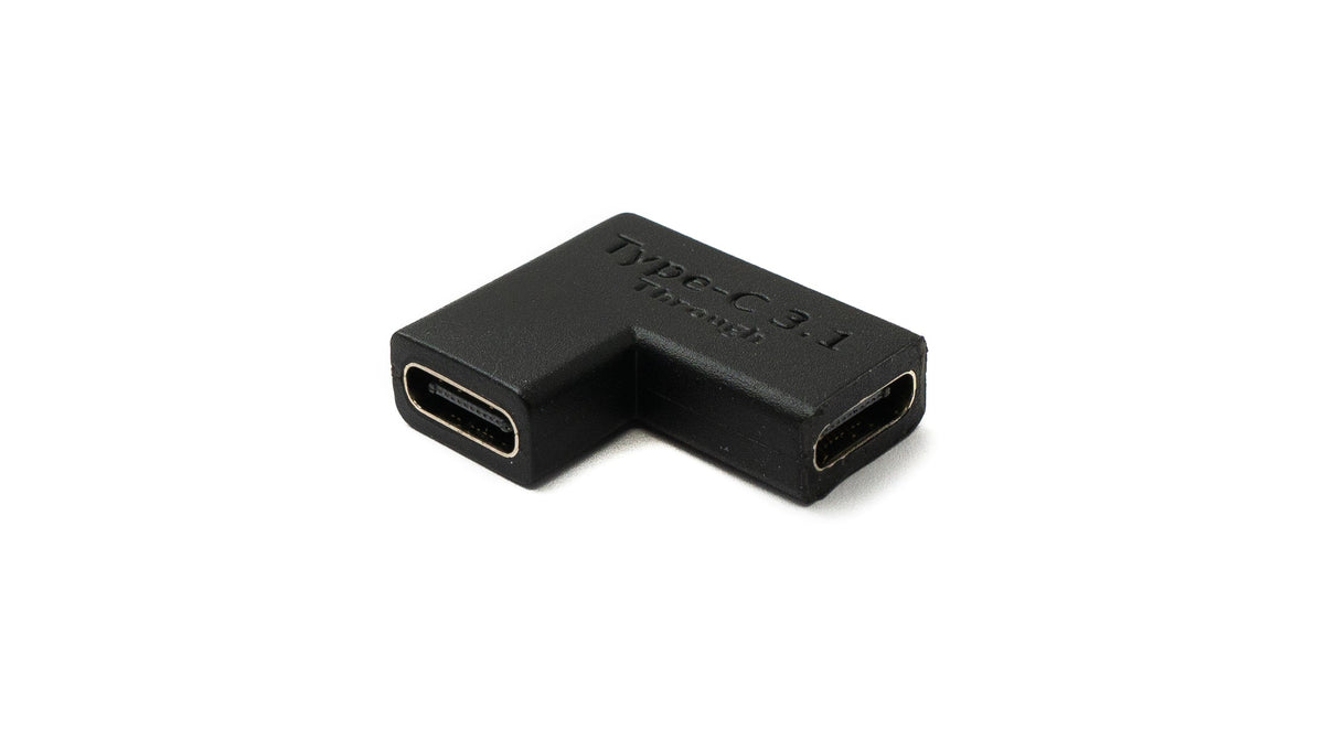 USB 3.1 Adapter Typ C Buchse zu Buchse Winkel Kabel in Schwarz | System-S
