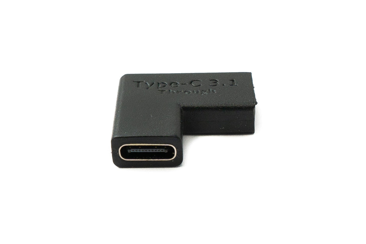USB 3.1 Adapter Typ C Buchse zu Buchse Winkel Kabel in Schwarz | System-S