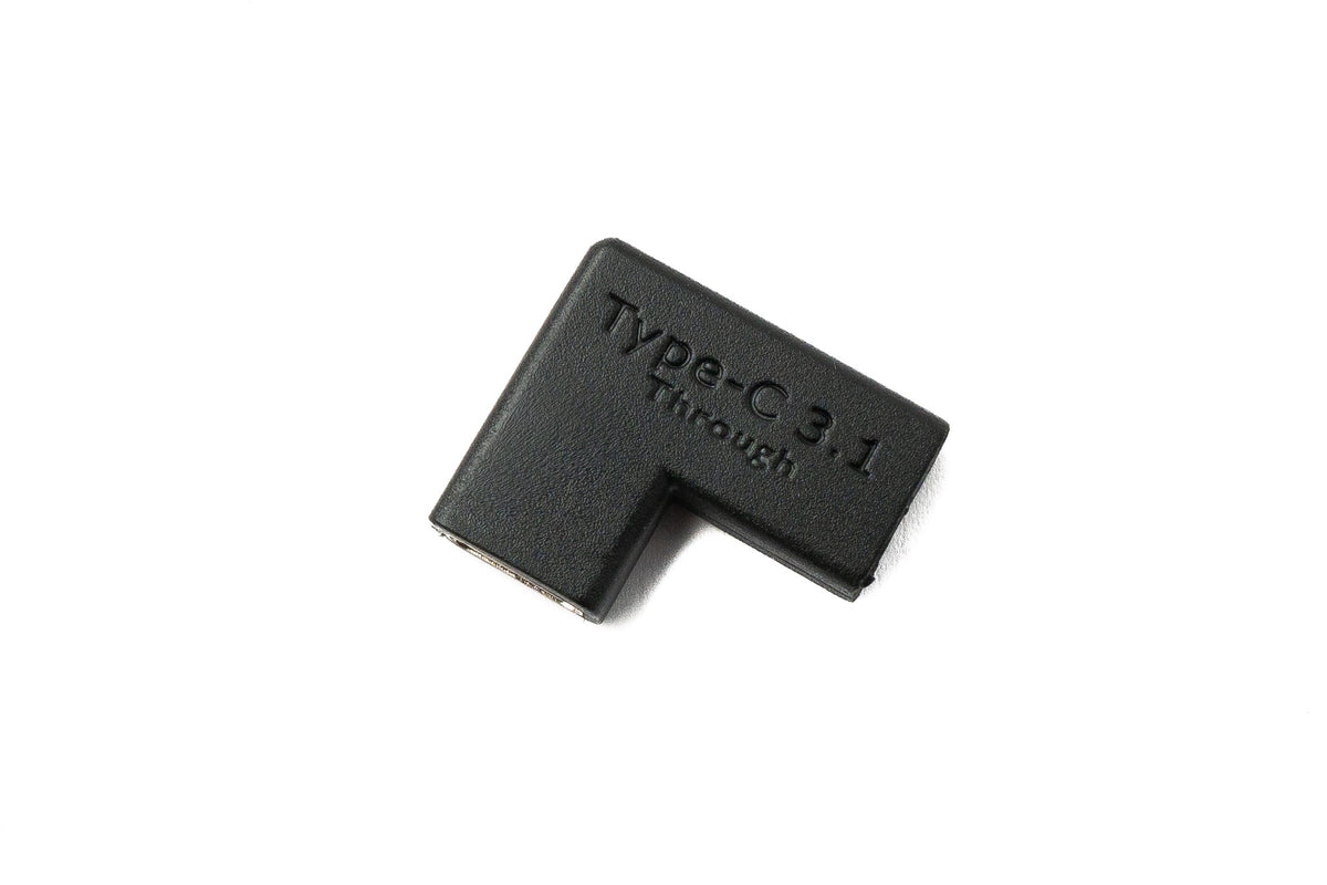 USB 3.1 Adapter Typ C Buchse zu Buchse Winkel Kabel in Schwarz | System-S