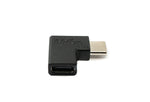 USB 3.1 Adapter Typ C Stecker zu Buchse Winkel Kabel in Schwarz | System-S