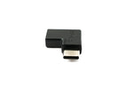 USB 3.1 Adapter Typ C Stecker zu Buchse Winkel Kabel in Schwarz | System-S