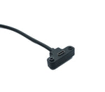 USB 3.1 Gen 2 Kabel 30 cm Typ C Stecker zu Buchse Flat Panel Mount 10 Gbit/s 100W | System-S
