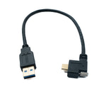 USB 3.1 Kabel 30 cm Typ C Stecker zu 3.0 A Stecker Winkel Left Right Angled | System-S