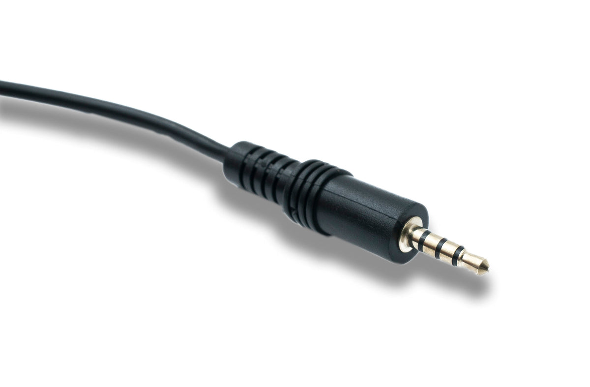 Audio Klinke Kabel 100 cm 3,5 mm TRRS Stecker zu Stecker Winkel AUX Schwarz | System-S