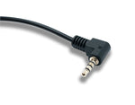 Audio Klinke Kabel 100 cm 3,5 mm TRRS Stecker zu Stecker Winkel AUX Schwarz | System-S
