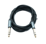 Audio Klinke Kabel 3 m AUX 6,35 mm 3 polig TRS Stecker zu Stecker Adapter | System-S