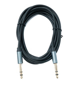 Audio Klinke Kabel 3 m AUX 6,35 mm 3 polig TRS Stecker zu Stecker Adapter | System-S