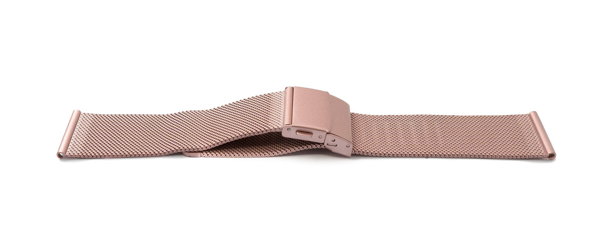 Armband Milanaise aus Metall fürFitbit Versa 2 1 Lite Smartwatch in Rosa | System-S