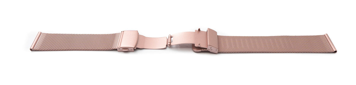 Armband Milanaise aus Metall fürFitbit Versa 2 1 Lite Smartwatch in Rosa | System-S