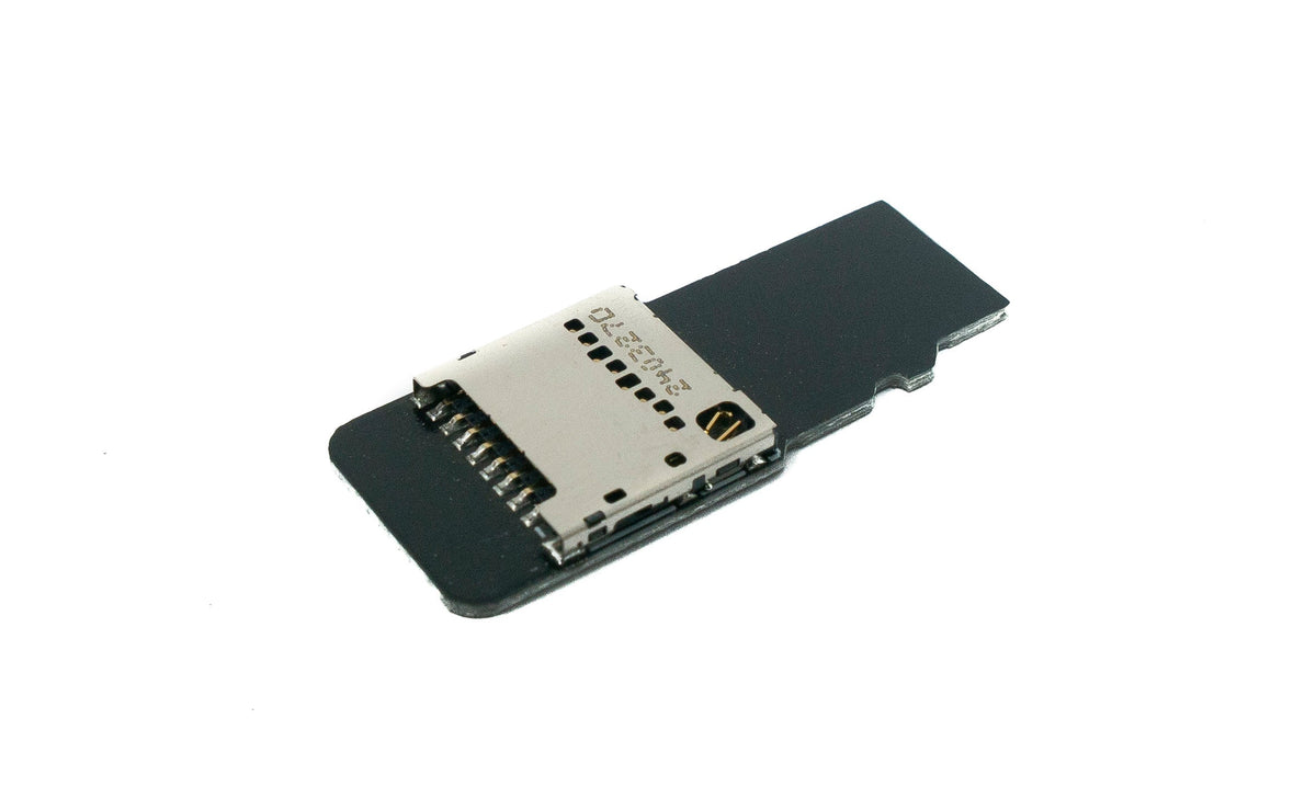 SD Karte Adapter Micro SD Stecker zu Buchse Verlängerung Kabel in Schwarz | System-S
