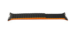 Armband 42 44 45 49 mm aus Silikon flexibel magnetisch für Apple Watch Smartwatch Schwarz Orange | System-S