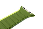 Armband 38 40 41 mm aus Silikon flexibel magnetisch für Apple Watch Smartwatch Grün Hellgrün | System-S