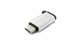 USB 3.1 Adapter Typ C Buchse zu 2.0 Micro B Stecker Schlaufe in Anthrazit | System-S