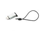 USB 3.1 Adapter Typ C Buchse zu 2.0 Micro B Stecker Schlaufe in Grau | System-S