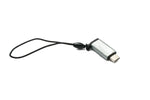USB 3.1 Adapter Typ C Buchse zu 2.0 Micro B Stecker Schlaufe in Grau | System-S