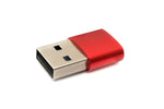 USB 3.1 Adapter Typ C Buchse zu 2.0 Typ A Stecker in Rot | System-S