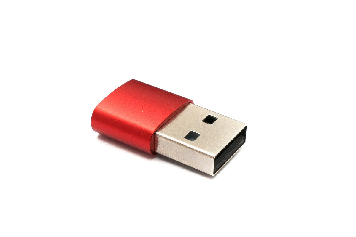 USB 3.1 Adapter Typ C Buchse zu 2.0 Typ A Stecker in Rot | System-S