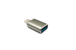 USB 3.1 Adapter Typ C Stecker zu 3.0 A Buchse 5 Gbit/s 100W in Anthrazit | System-S