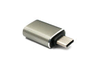 USB 3.1 Adapter Typ C Stecker zu 3.0 A Buchse 5 Gbit/s 100W in Anthrazit | System-S