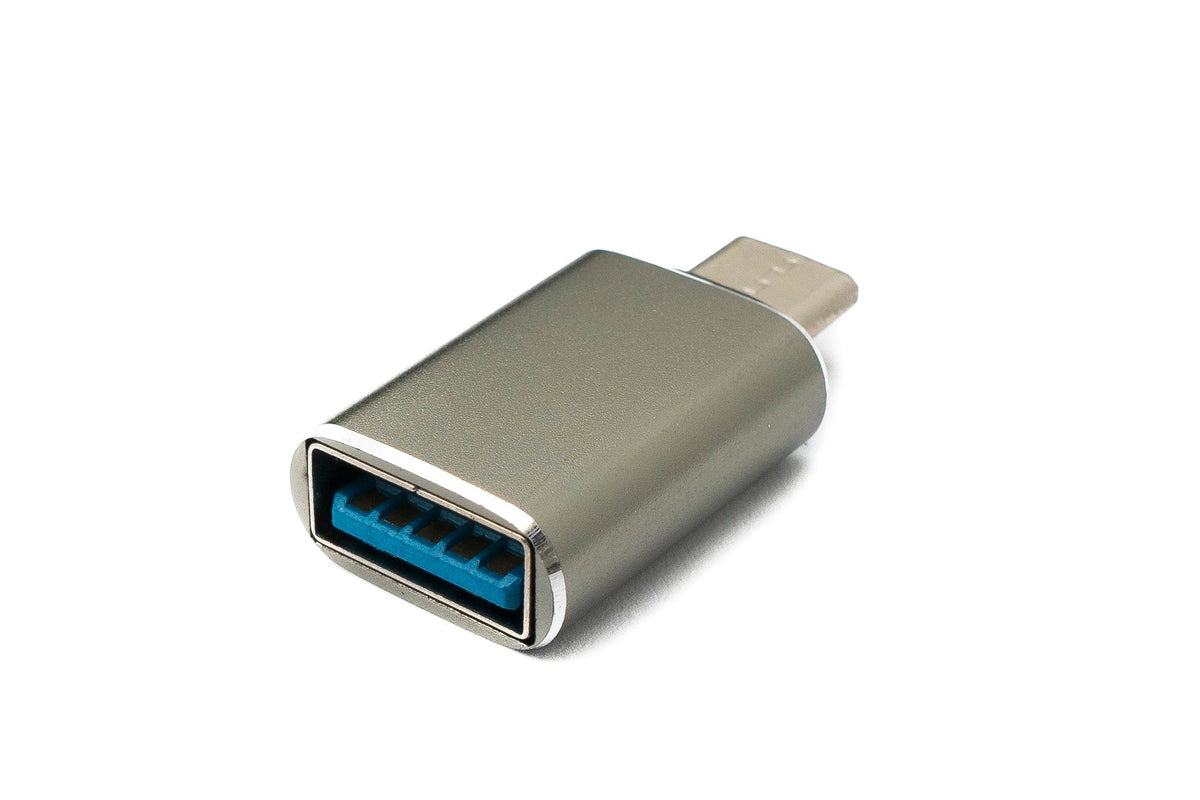 USB 3.1 Adapter Typ C Stecker zu 3.0 A Buchse 5 Gbit/s 100W in Anthrazit | System-S