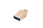 USB 3.1 Adapter Typ C Stecker zu 3.0 A Buchse 5 Gbit/s 100W in Rosa Gelb | System-S
