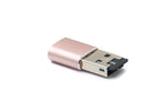 3 in 1 MicroSD Adapter Kartenleser Card Reader USB A 3.0 aus Micro USB und USB Typ C | System-S