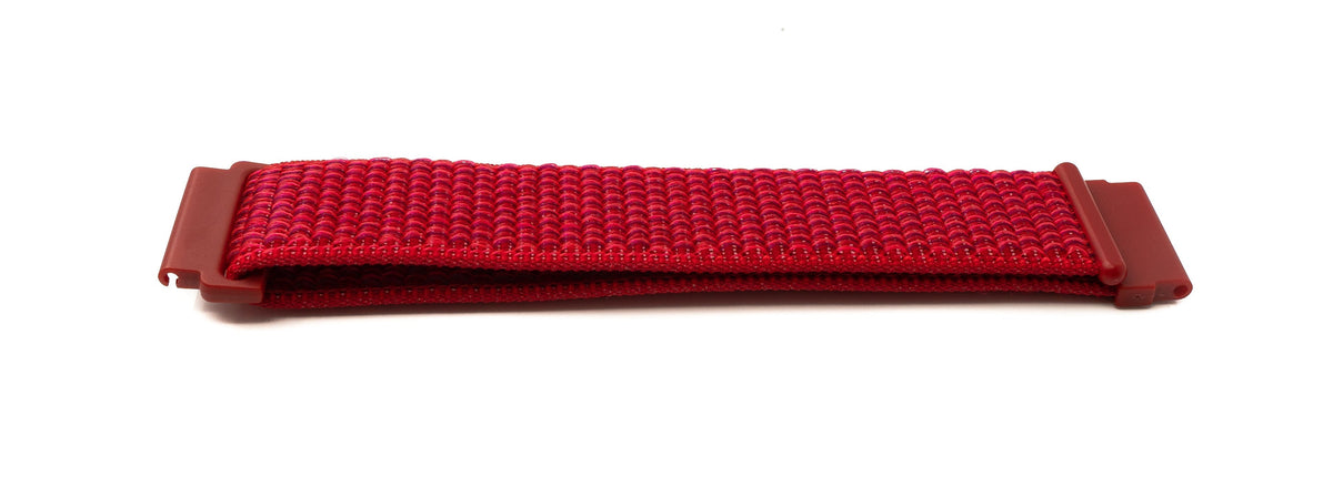 Armband 22 mm aus Nylon für Fitbit Versa 2 1 Lite in Rot | System-S