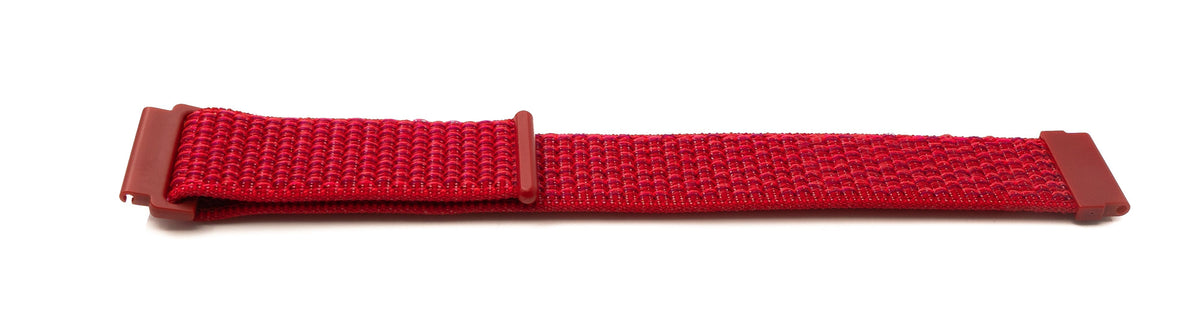 Armband 22 mm aus Nylon für Fitbit Versa 2 1 Lite in Rot | System-S