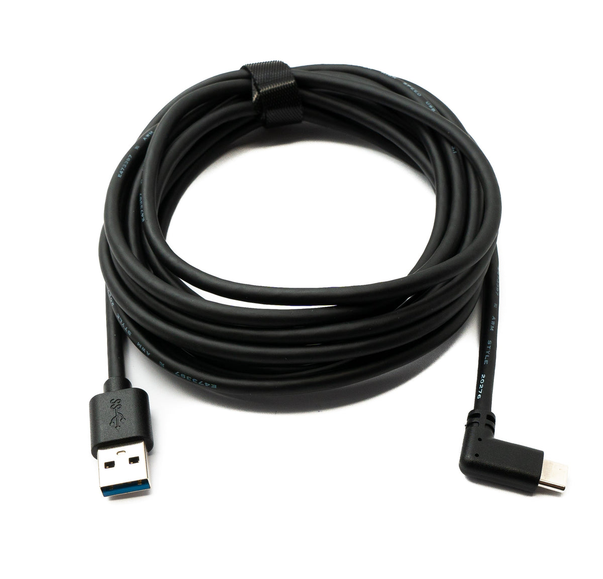 USB 3.2 Gen 1 Kabel 4m Typ C Stecker zu 3.0 Typ A Stecker Winkel Schwarz | System-S
