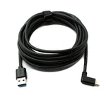 USB 3.2 Gen 1 Kabel 4m Typ C Stecker zu 3.0 Typ A Stecker Winkel Schwarz | System-S
