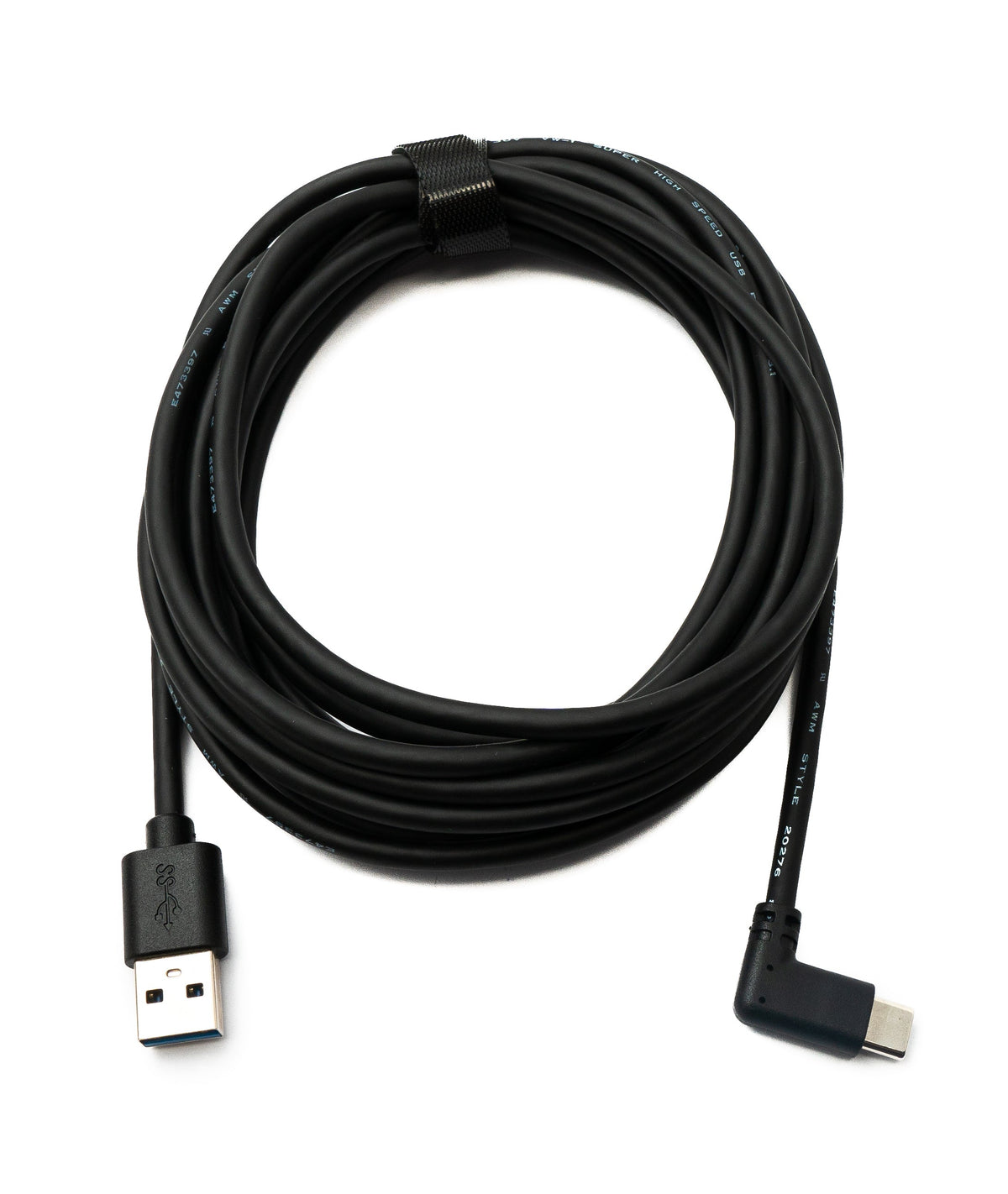 USB 3.2 Gen 1 Kabel 4m Typ C Stecker zu 3.0 Typ A Stecker Winkel Schwarz | System-S