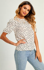 Little Flower Top/Blouse In White