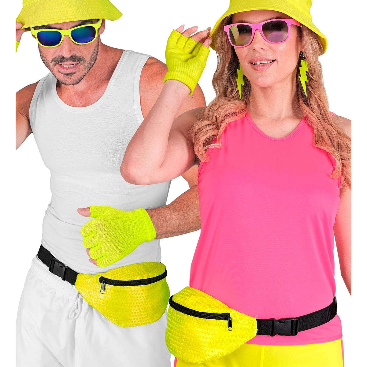 Neon Bauchtasche mit Pailletten | Gelb Namma Markt