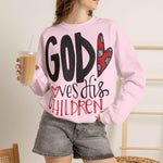 Gott liebt Seine Kinder Sweatshirt – Faith-Crewneck für Kinder und Familie