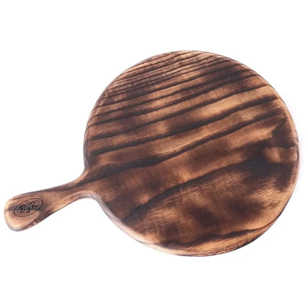 Rundes Servierbrett Eiche mit Griff 30cm – Pizza & Brotbrett massiv