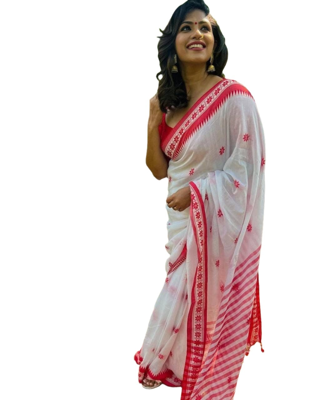 SOFT LILAN SLAB ATTRACTIVE CHARMFULL WITH UNSTITCHED BLOUSE