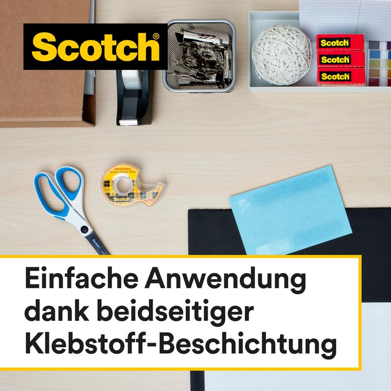 Scotch® doppelseitiges Klebeband, 1 Rolle, 19 mm x 33 m