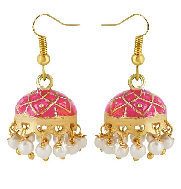 Traditional Multicolor Jhumka with Dome Shape Jhumki Combo
