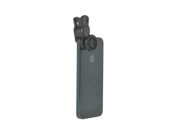 3 in 1 Clip-On optische Fisheye Macro Weitwinkel Linse Objektiv für Smartphone Tablet Universal | System-S