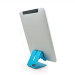 Metall Halter Ständer Stand in Blau für Handy Smartphone E-Book Reader Tablet PC | System-S