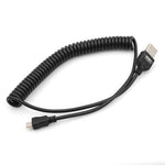 Micro USB Kabel Datenkabel Ladekabel Spiralkabel 30 - 135 cm | System-S