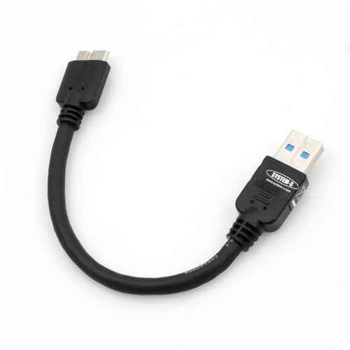 Kurzes Micro USB 3.0 (USB 3.0 Micro-B) Daten & Ladekabel 10 cm für Samsung Galaxy Note 3 | System-S