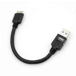 Kurzes Micro USB 3.0 (USB 3.0 Micro-B) Daten & Ladekabel 10 cm für Samsung Galaxy Note 3 | System-S